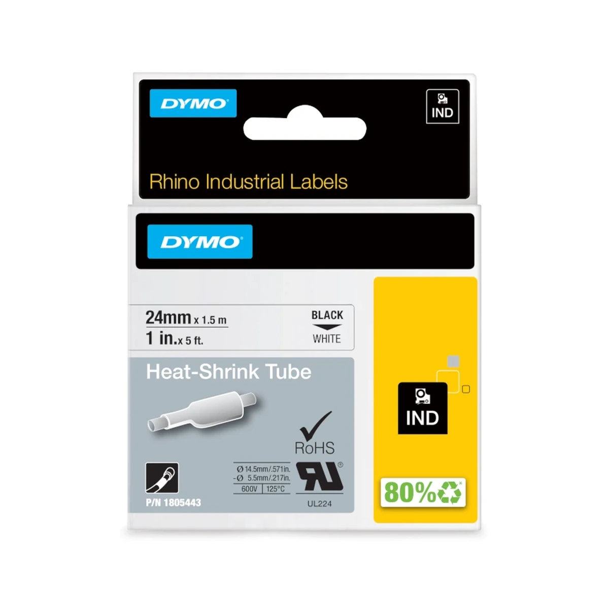 Heat-shrink tube, 24mm, white