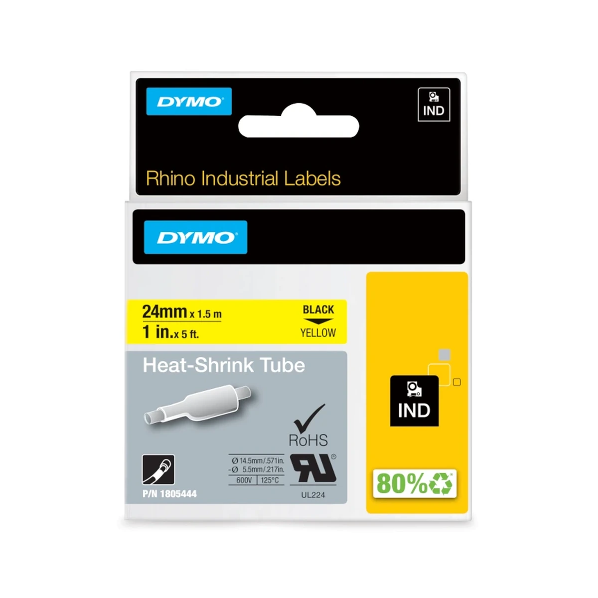 Heat-shrink tube, 24mm, yellow