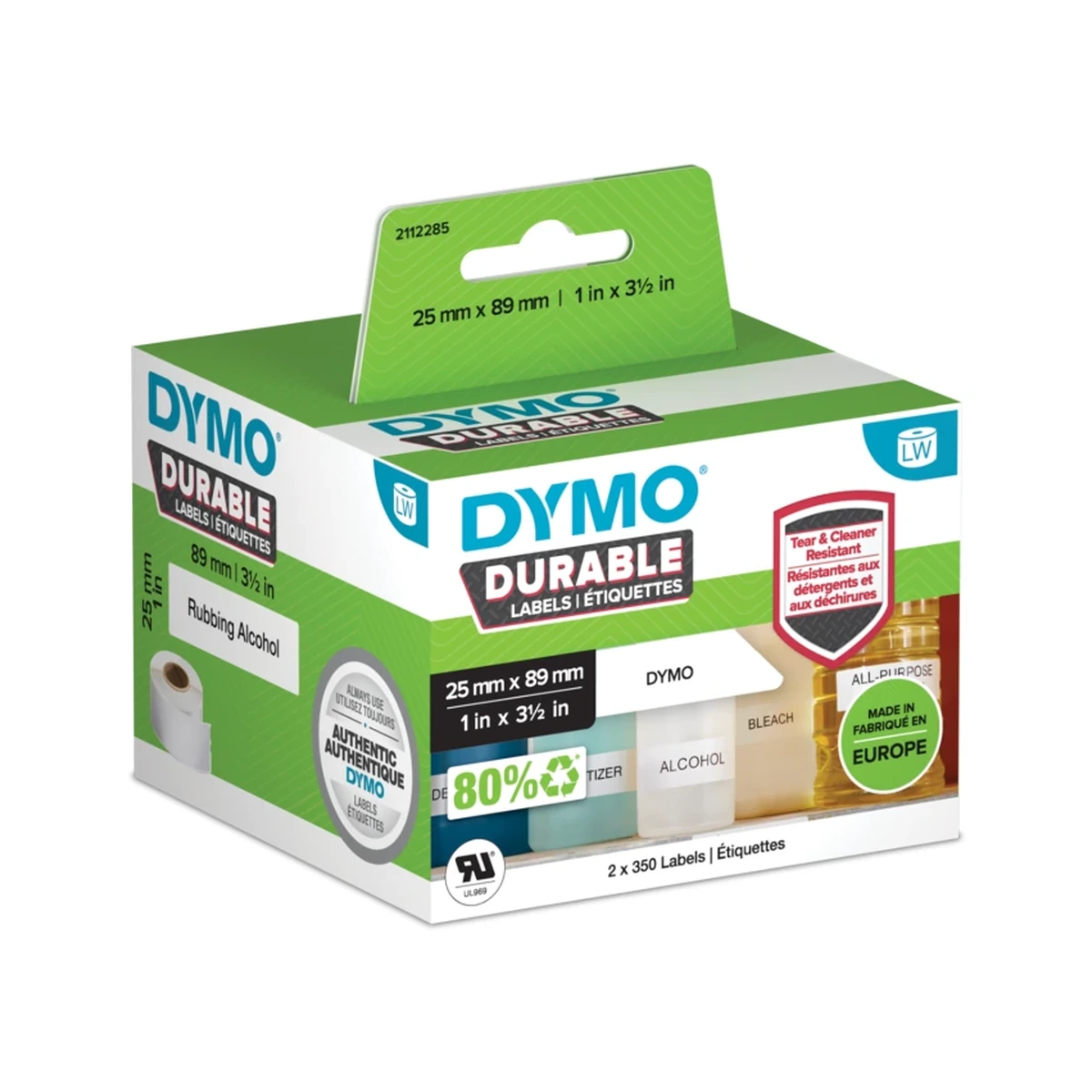Durable label (25mm x 89mm)