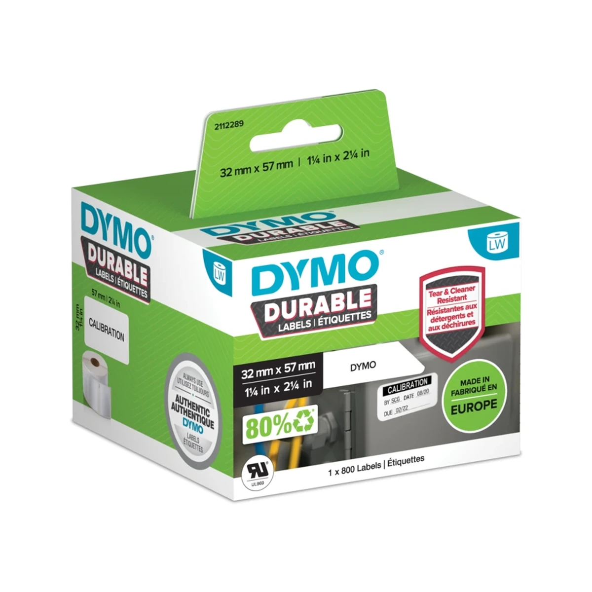 Durable, medium multi-purpose label (57mm x 32mm)