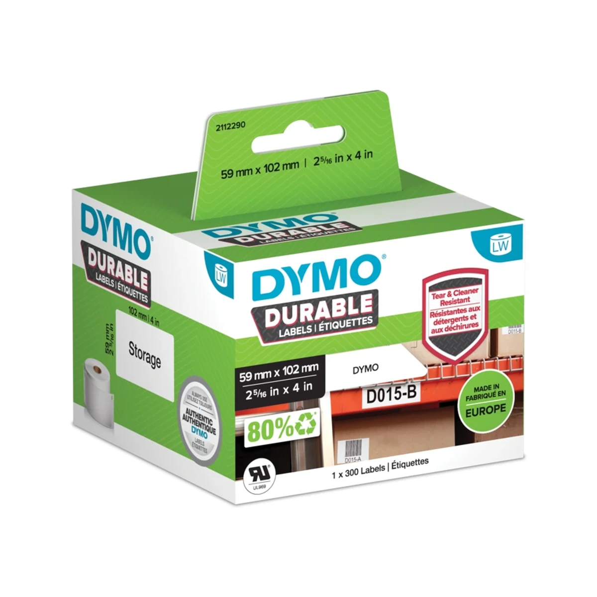 Durable shipping label (59mm x 102mm)