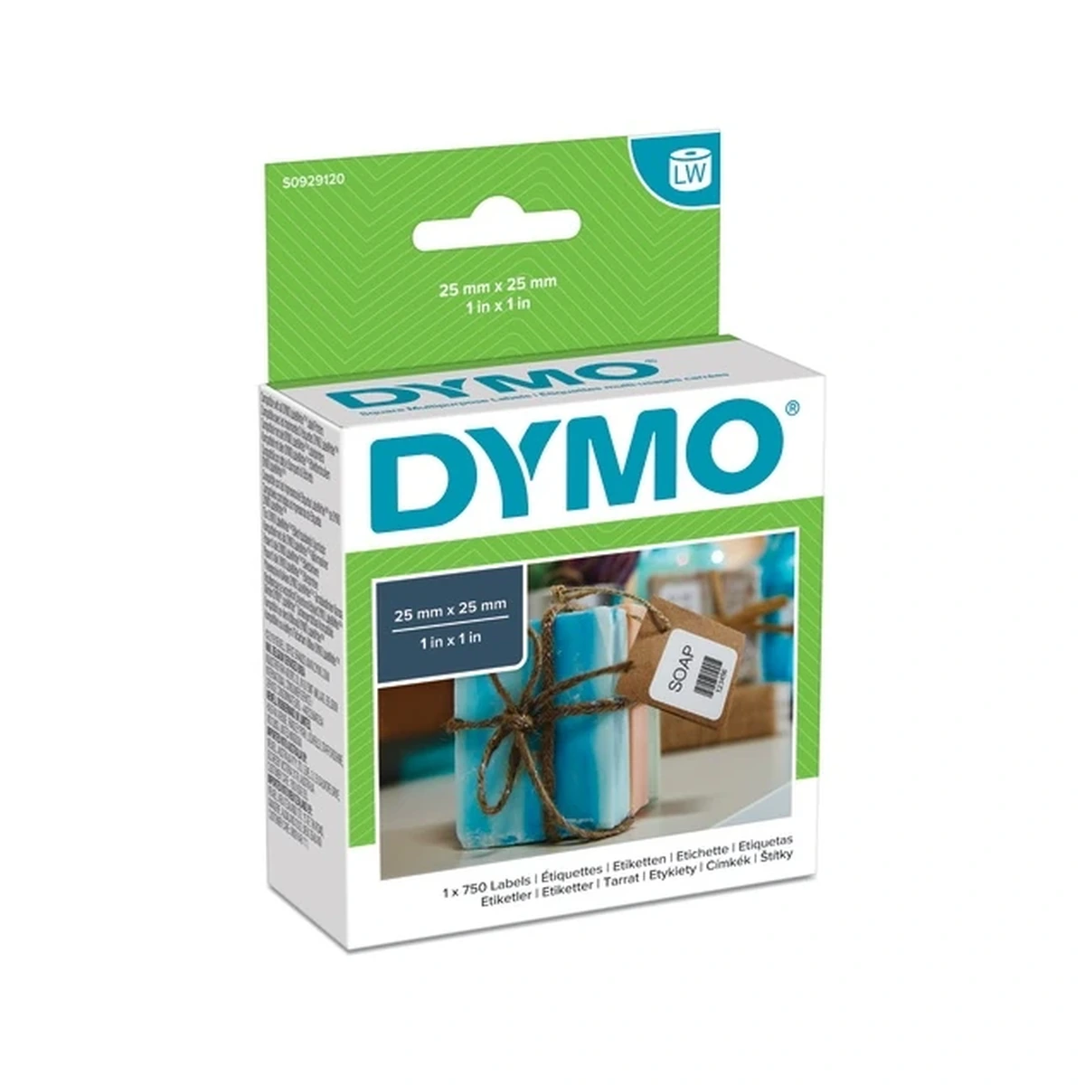 square, multi-purpose label 25x25mm (750)
