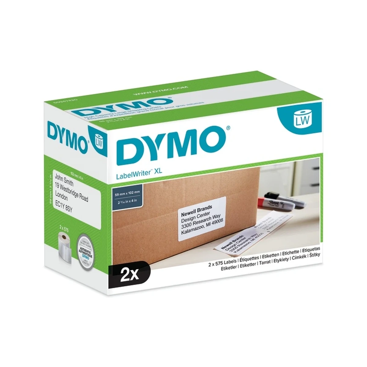 LW LARGE CAPACITY LABELS 102×59 mm (4XL model)