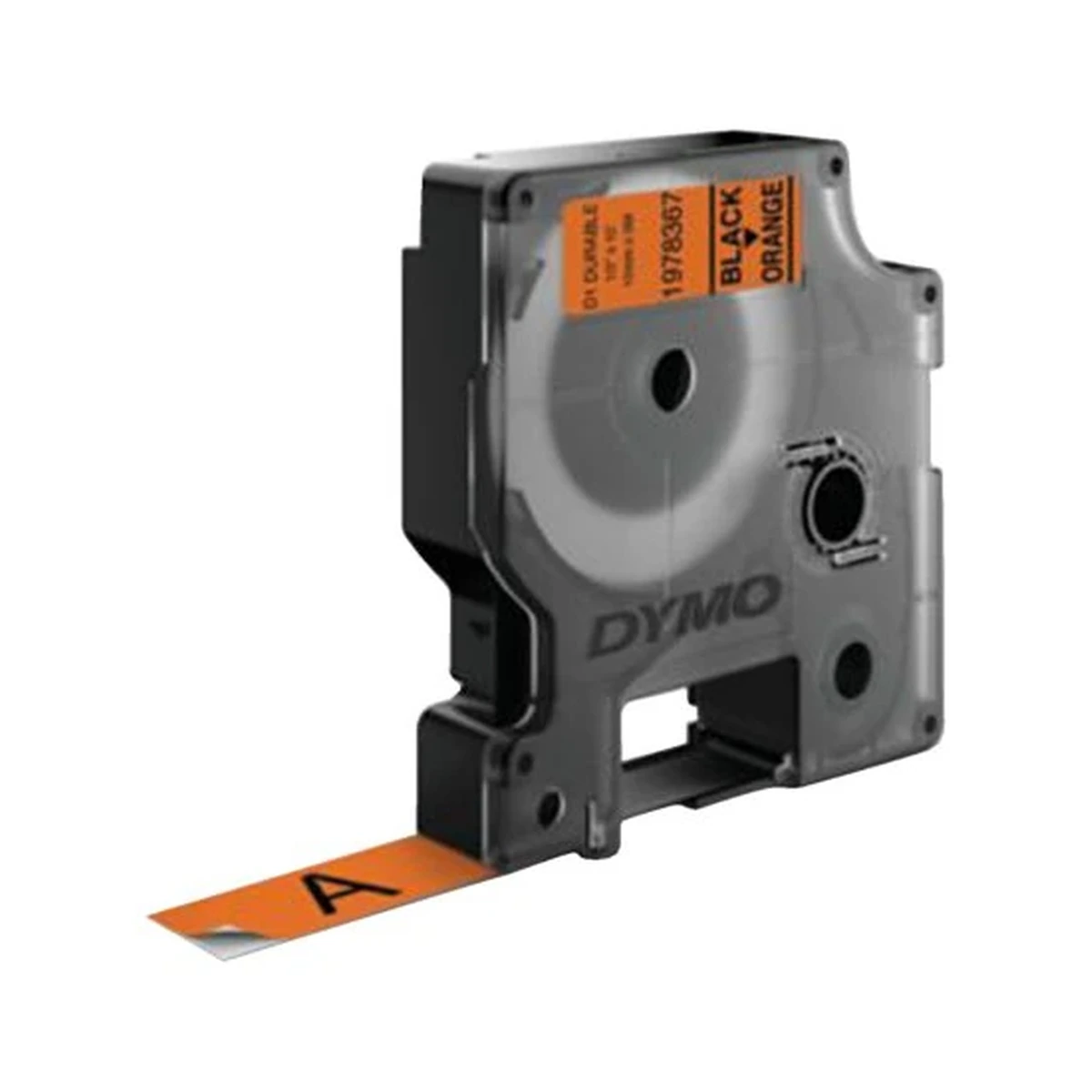 DYMO durable D1 tape (12 mm x 3 m), black on orange
