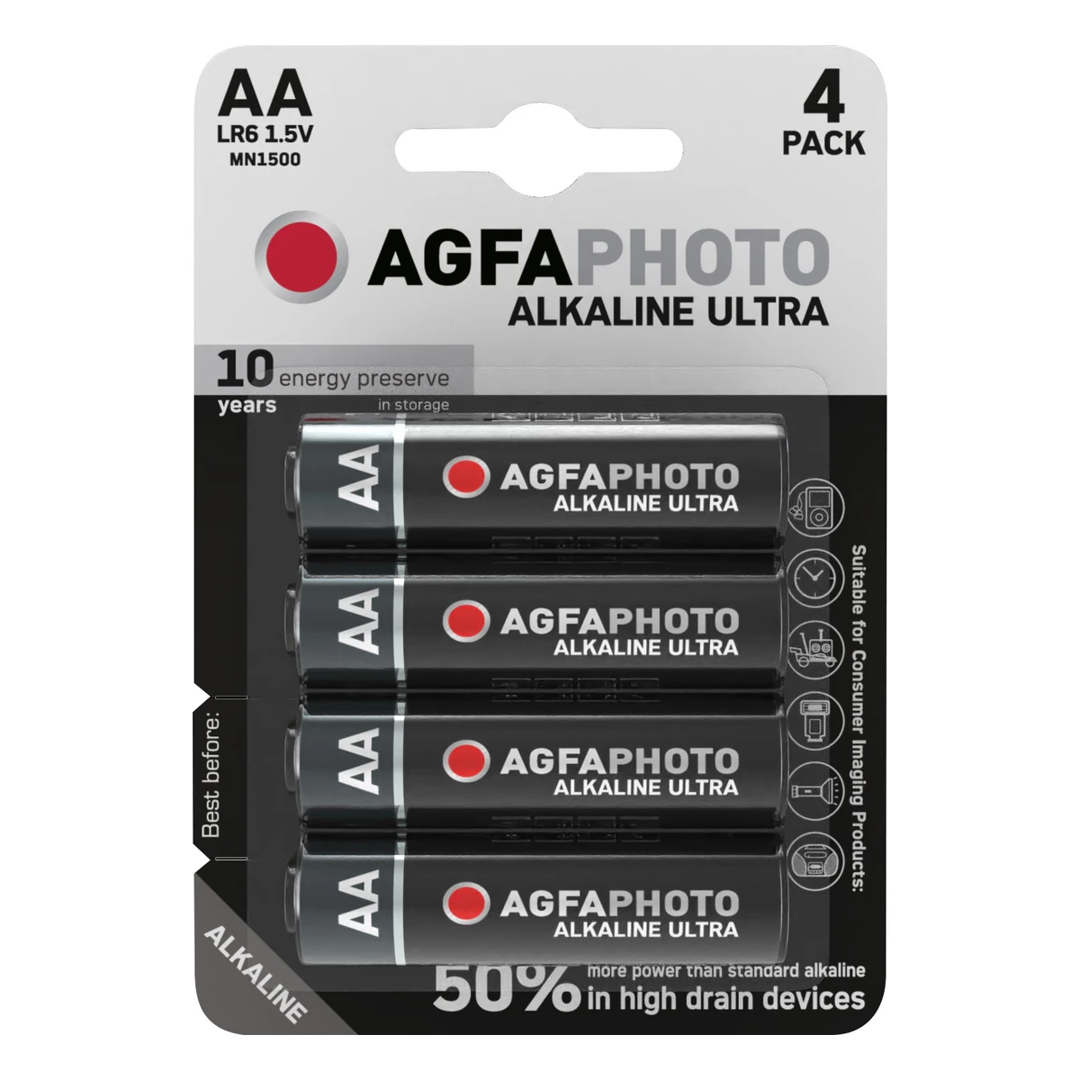 Agfa Ultra Battery AA, Pack of 4