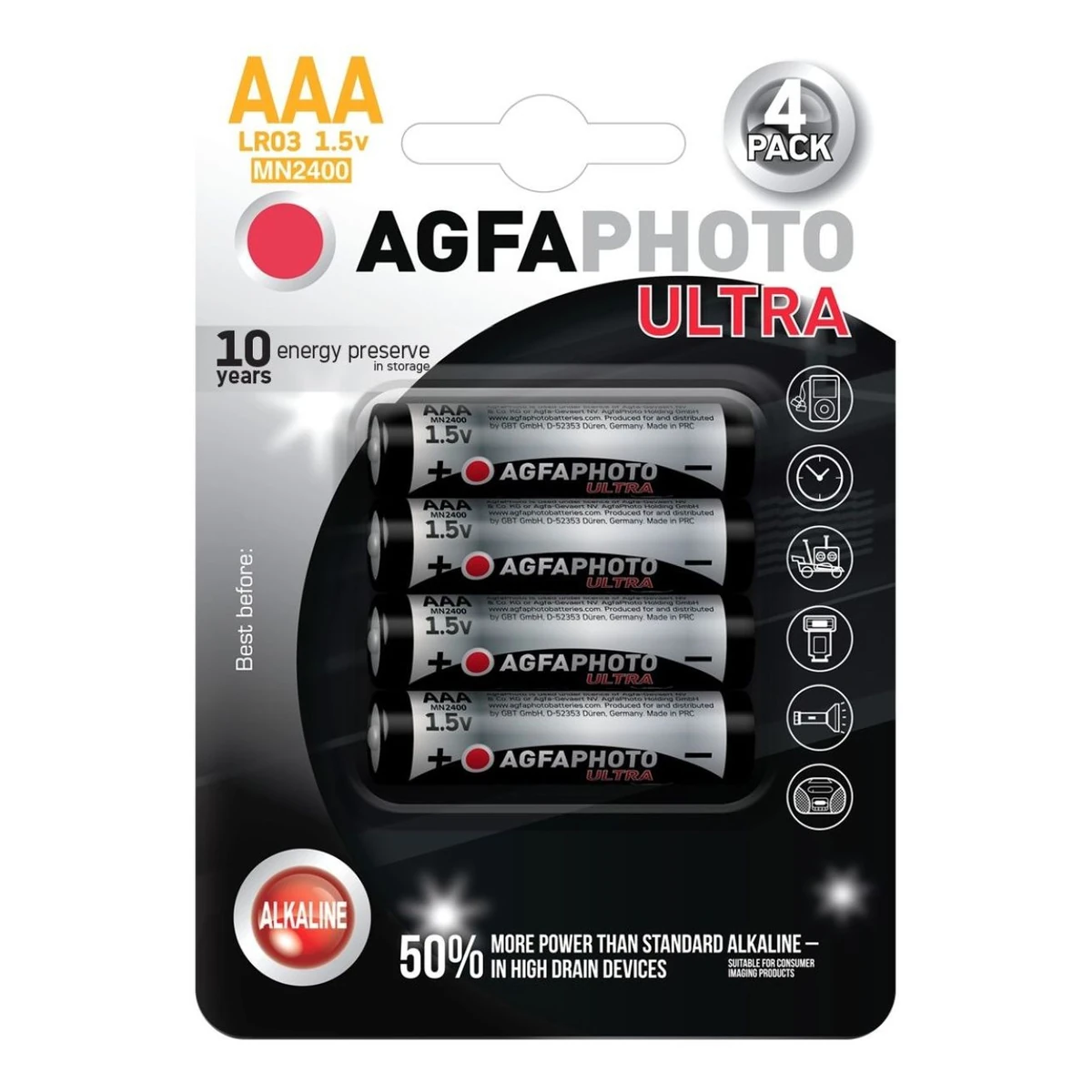 Agfa Ultra Battery AAA, Pack of 4