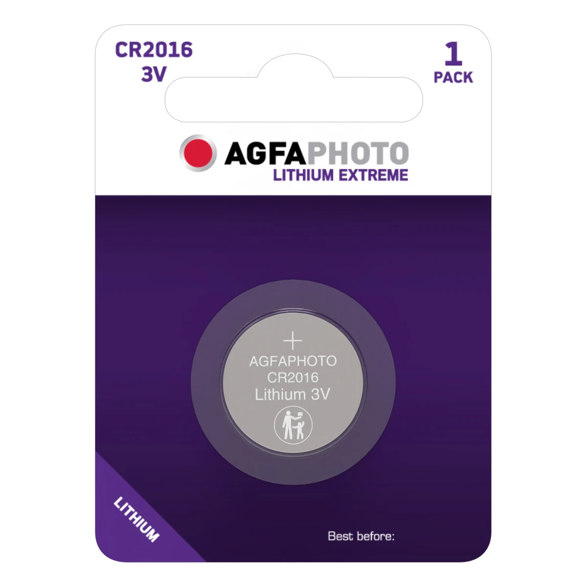 Agfa Extreme Battery CR2016, 3V, Pack of 1