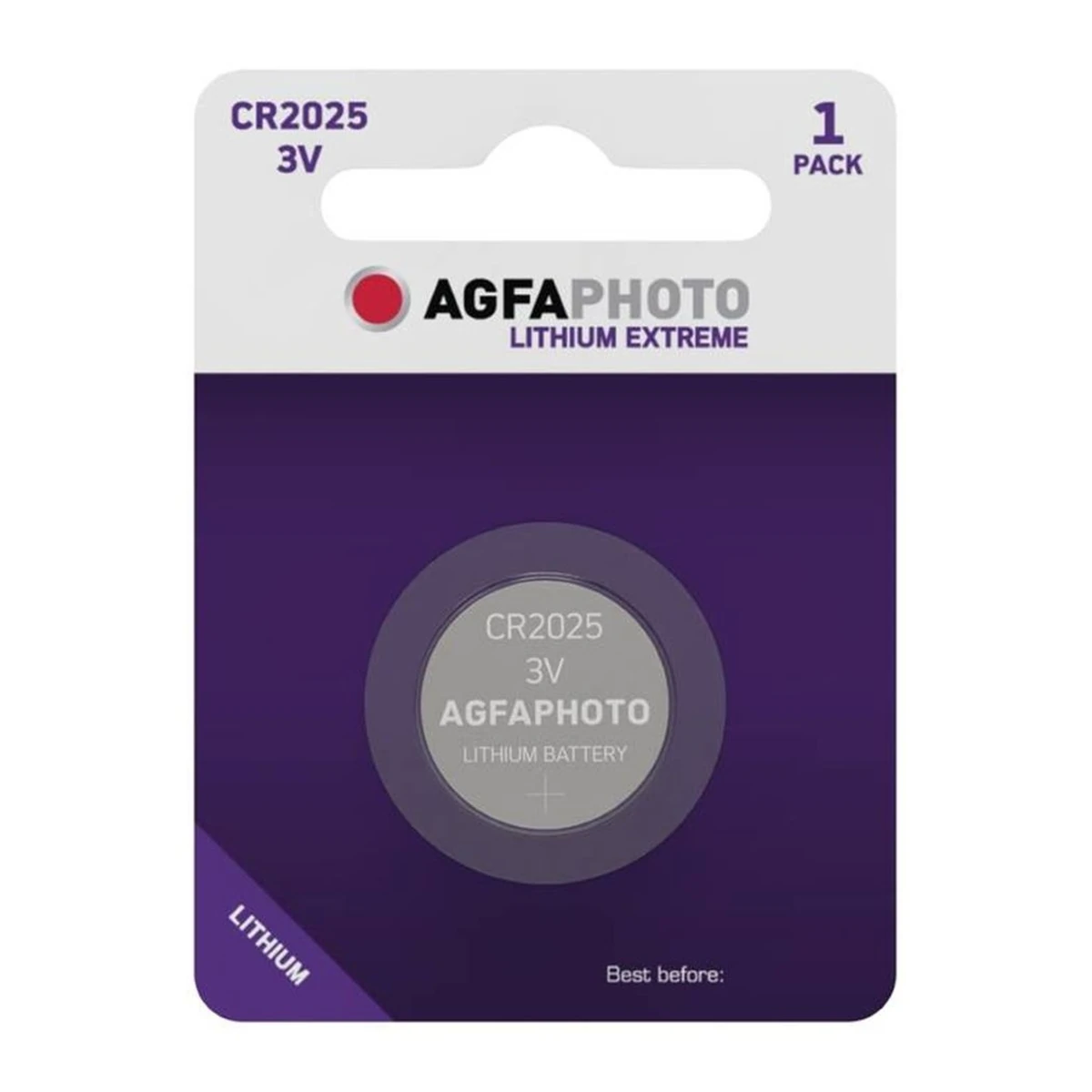 Agfa Extreme Battery CR2025, 3V, Pack of 1