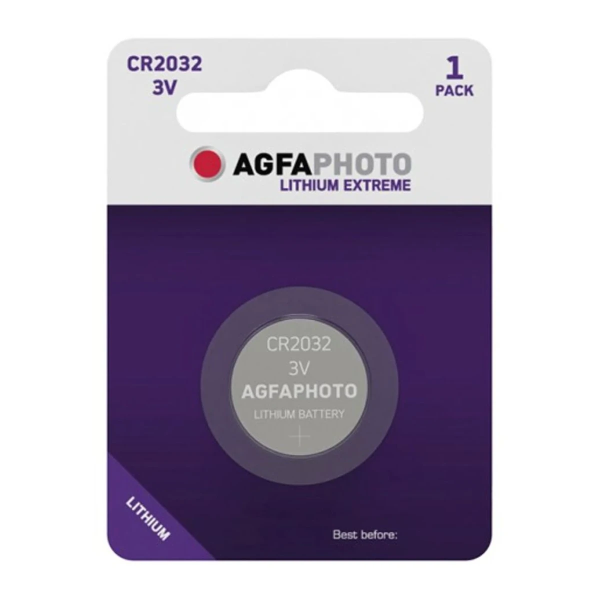 Agfa Extreme Battery CR2032, 3V, Pack of 1