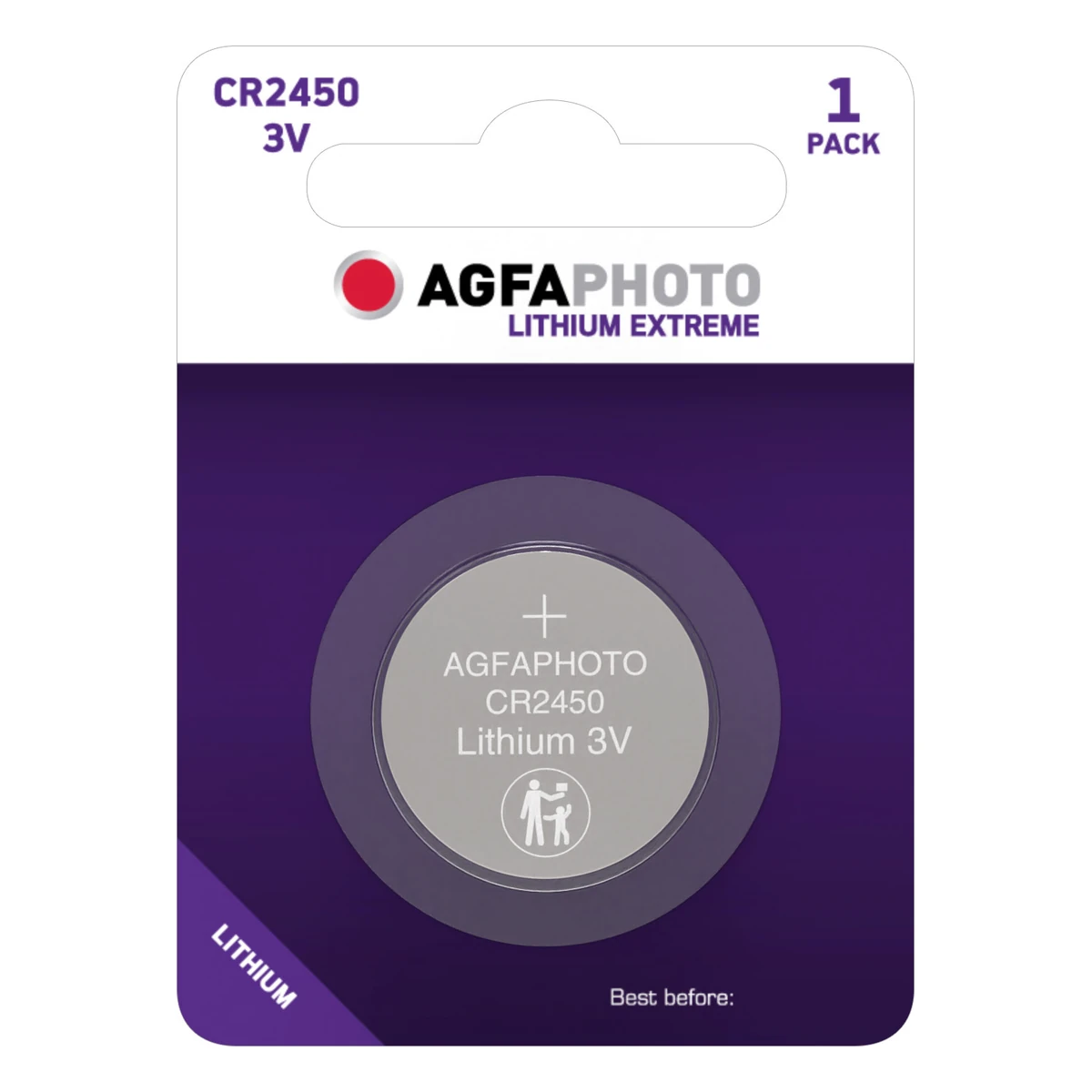 Agfa Extreme Battery CR2450, 3V, Pack of 1