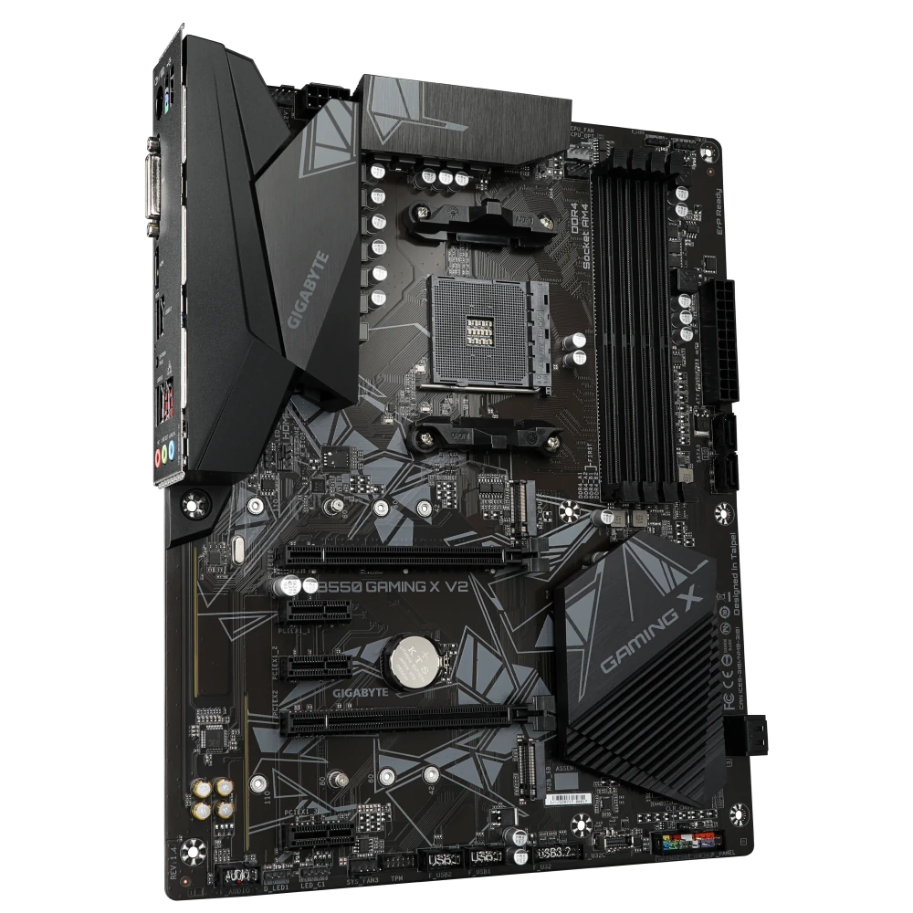 Gigabyte B550 Gaming X V2 Motherboard – Supports AMD Ryzen 5000 Series AM4 CPUs, 10+3 Phases Digital Twin Power Design, up to 4733MHz DDR4 (OC), 2xPCIe 3.0 M.2, GbE LAN, USB 3.2 Gen1