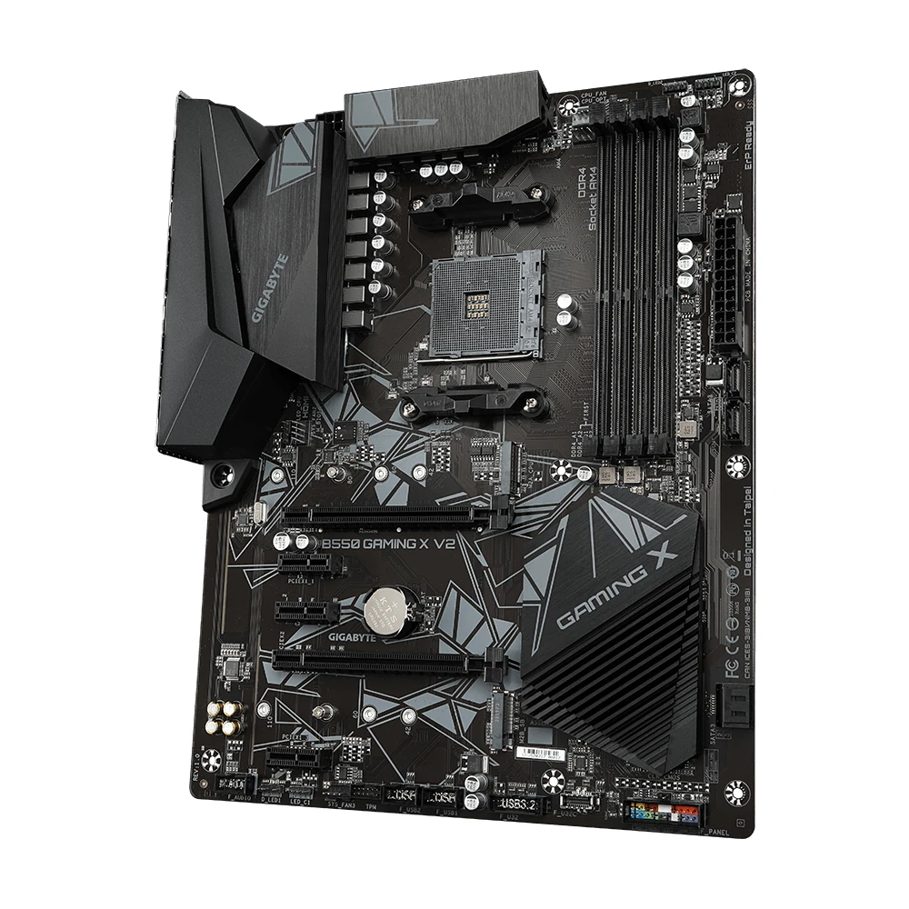 Gigabyte B550 Gaming X V2 Motherboard - Supports AMD Ryzen 5000 Series AM4 CPUs, 10+3 Phases Digital Twin Power Design, up to 4733MHz DDR4 (OC), 2xPCIe 3.0 M.2, GbE LAN, USB 3.2 Gen1