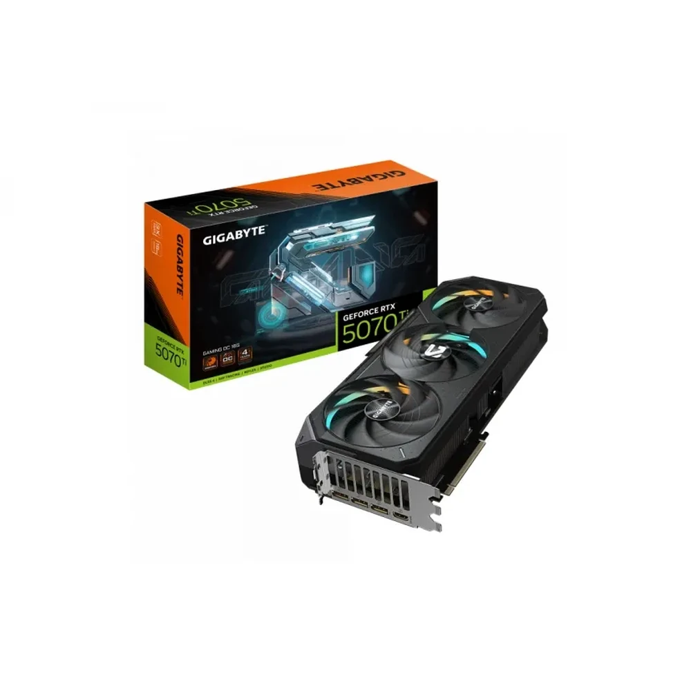 Gigabyte GeForce RTX 5070 Ti GAMING OC 16G Graphics Card - 16GB GDDR7, 256bit, PCI-E 5.0, 2588 MHz Core Clock, 3 x DP 2.1a, 1 x HDMI 2.1b, NVIDIA DLSS 4, GV-N507TGAMING OC-16GD