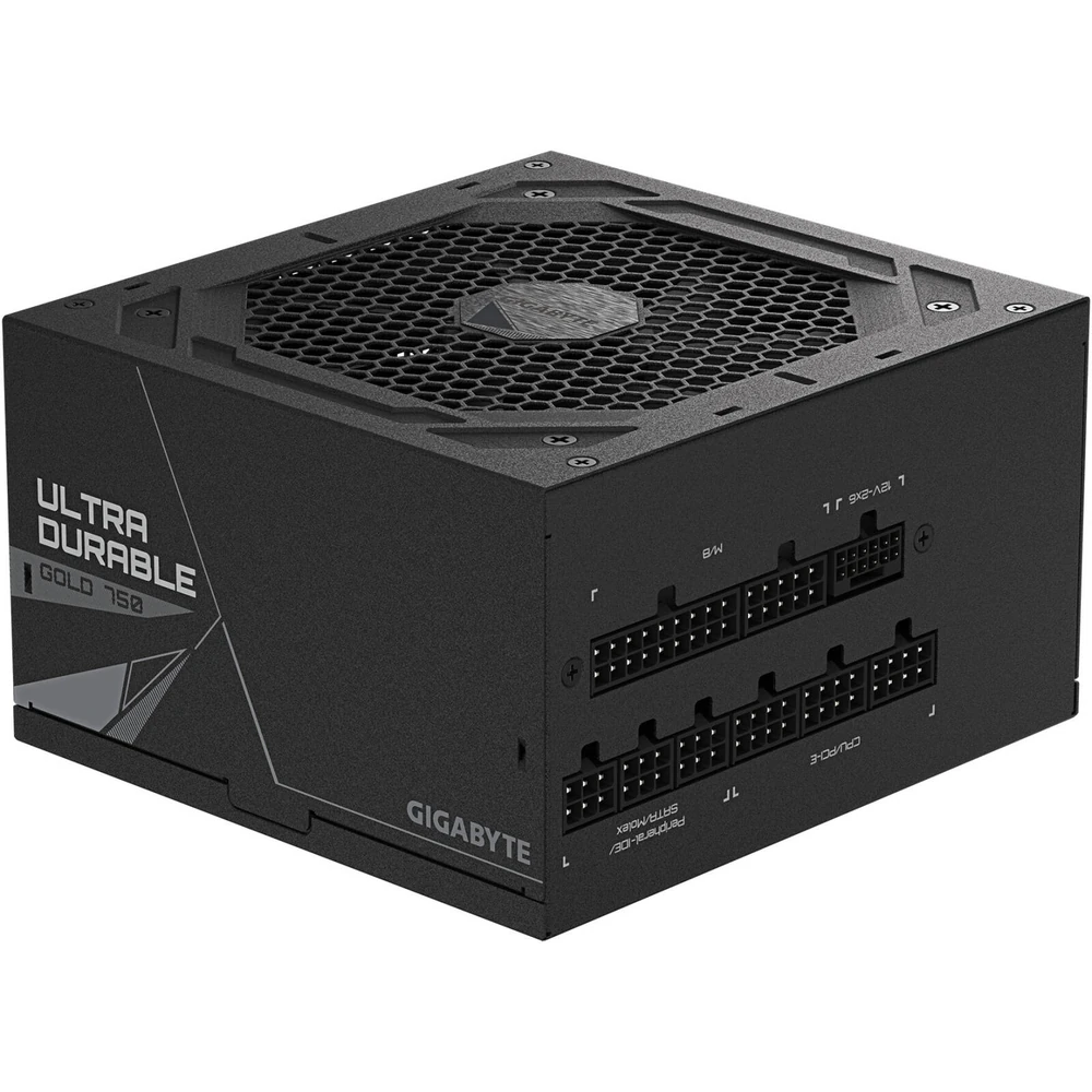 Gigabyte UD750GM PG5 V2 80 Plus Gold Fully Modular 750w PCIe 5.0 Power Supply Unit, ATX 3.1, 12VHPWR GPU Connector, Flat Cables, 10 Year Warranty