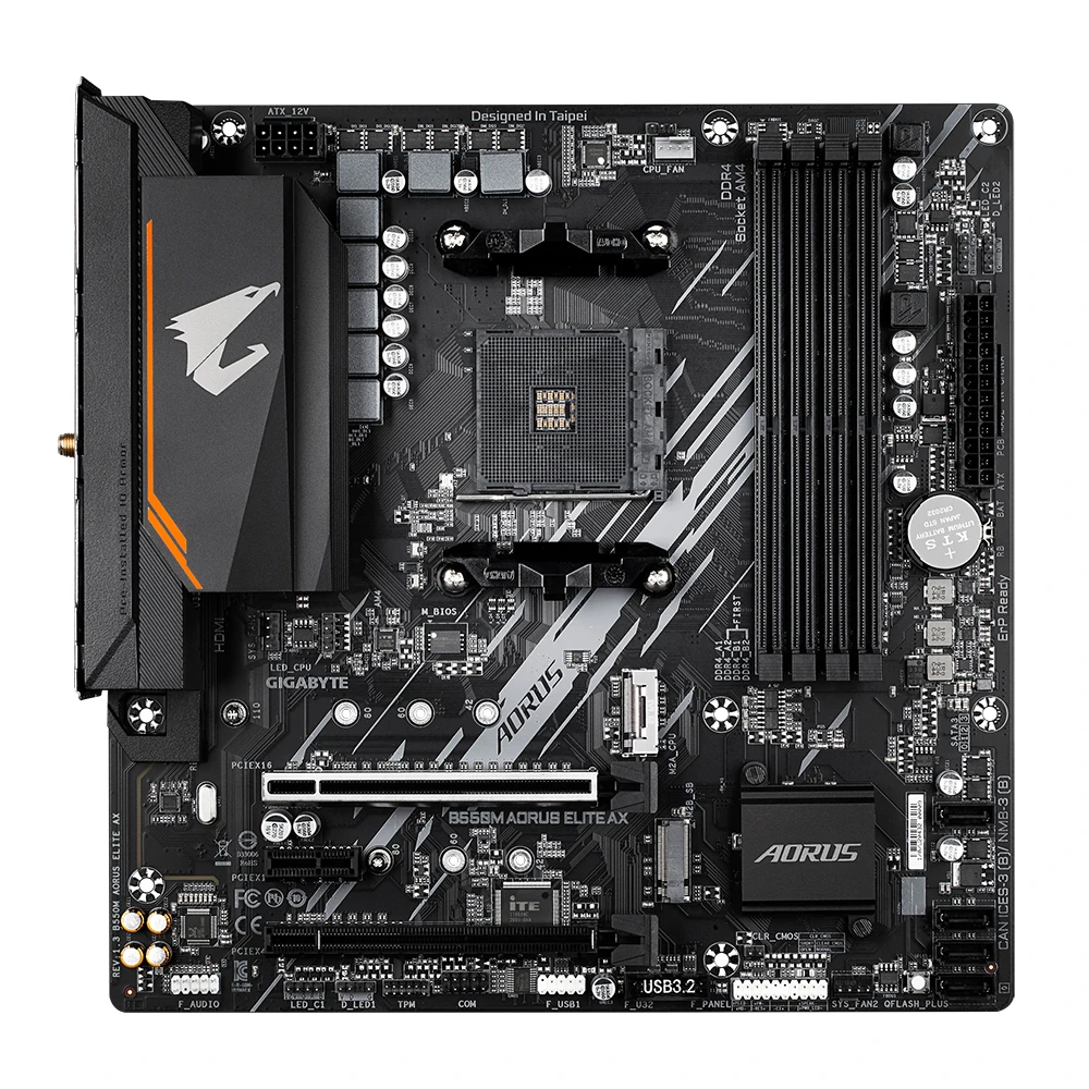 Gigabyte B550M AORUS Elite AX (AM4/ AMD/ B550/ Micro ATX/Single M.2/ SATA 6Gb/s/USB 3.2 Gen 1/ Realtek GbE LAN/PCIe 4.0/ Motherboard)