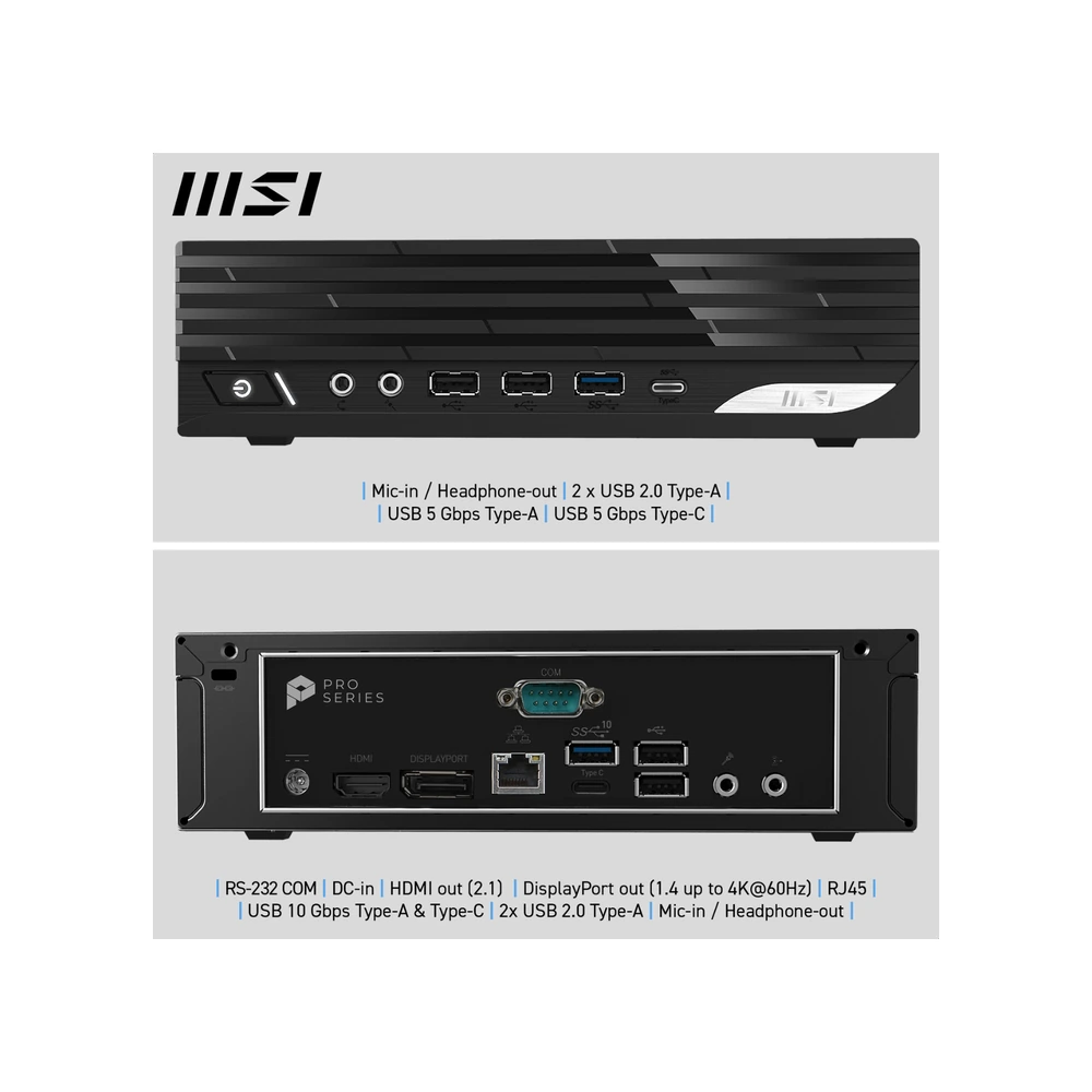 MSI PRO MP223 E2 Computer Monitor 54.5 Cm (21.4) 1920 X 1080 Pixels Full HD LED Black”