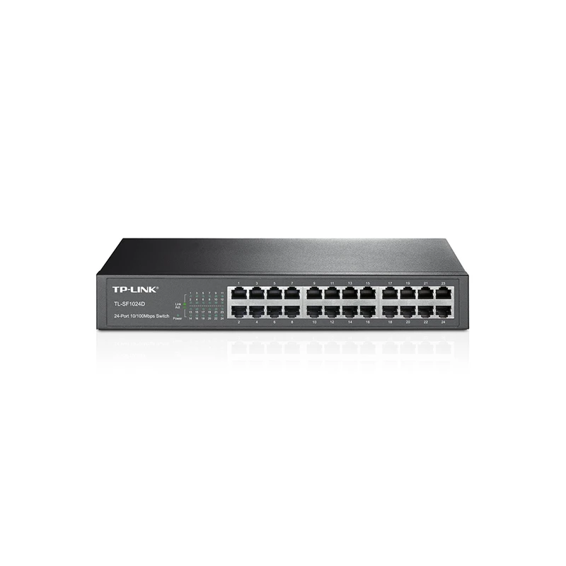 24 p 10/100M Switch, 13 inch rack-mount
