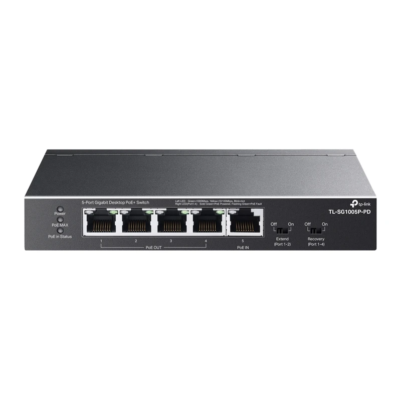 5-Port Gigabit Desktop Switch with 4-Port PoE+
