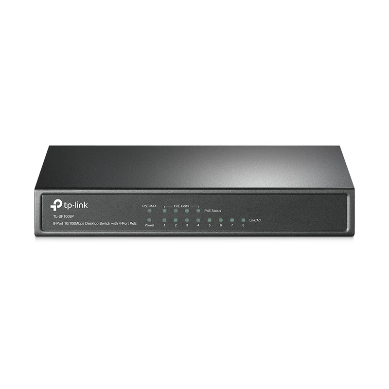 8-Port 10/100 Mbps Desktop Switch with 4-Port PoE+