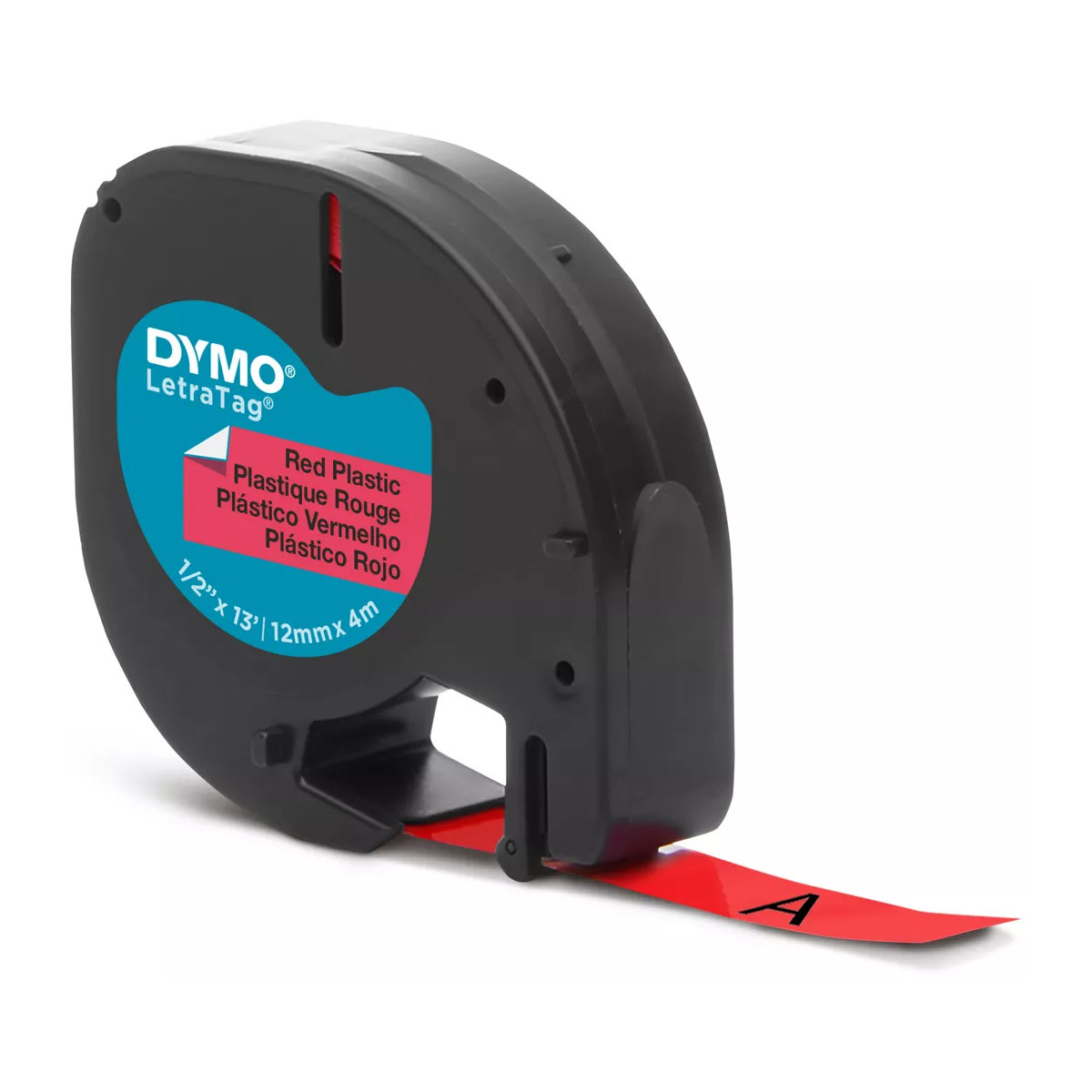 Dymo LETRATAG TAPE PLAST RED UK/FR – red