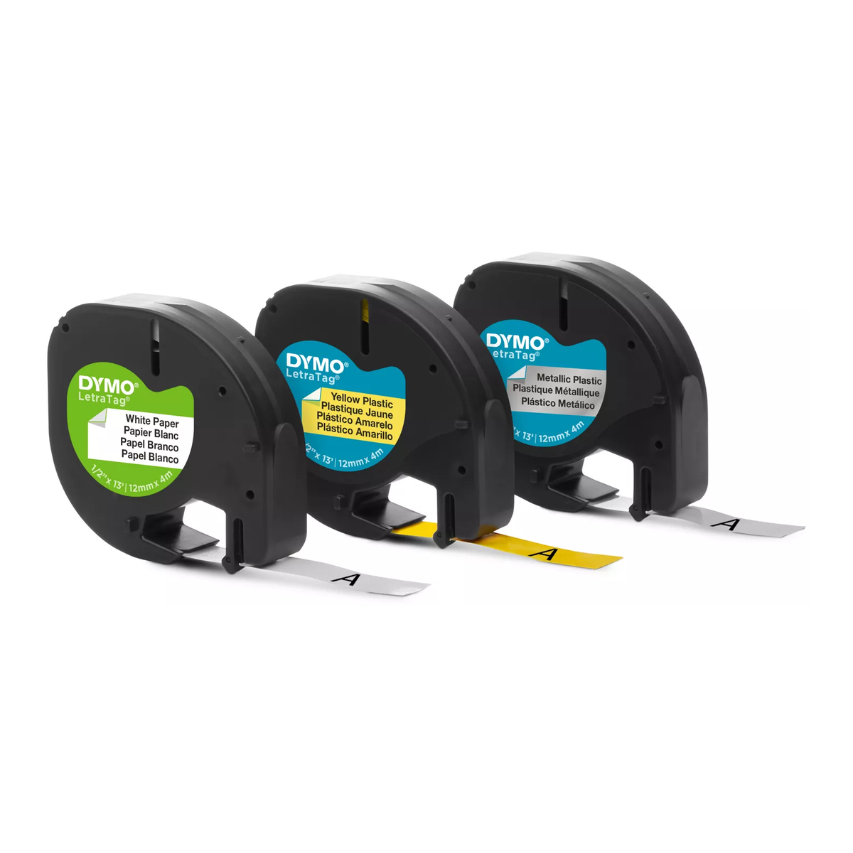 Dymo LETRATAG TAPE 3ROLL G/SCAN 3 rolls / blister pack