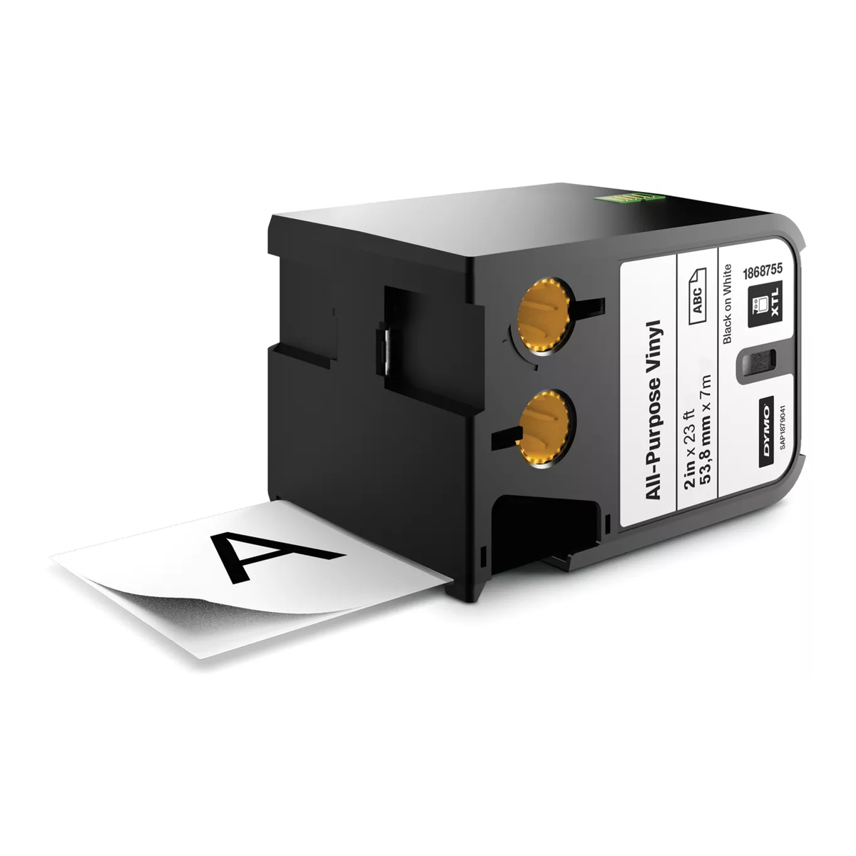 DYMO XTL 2″ (54 mm) All-Purpose Vinyl, Black on White