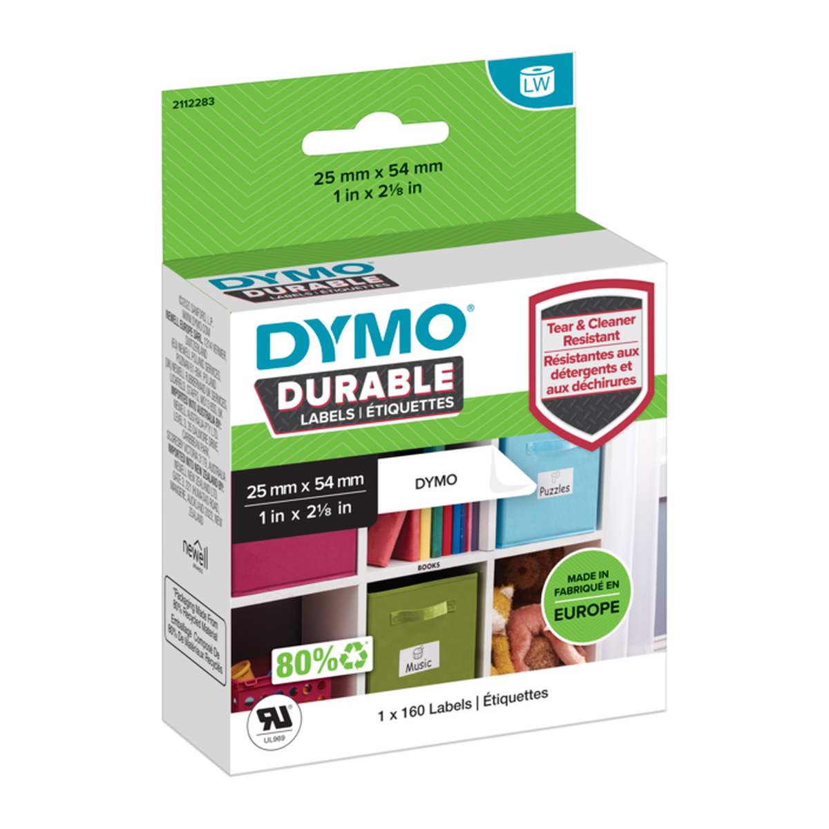 Dymo Durable small multi-purpose label (25mm x 54mm)