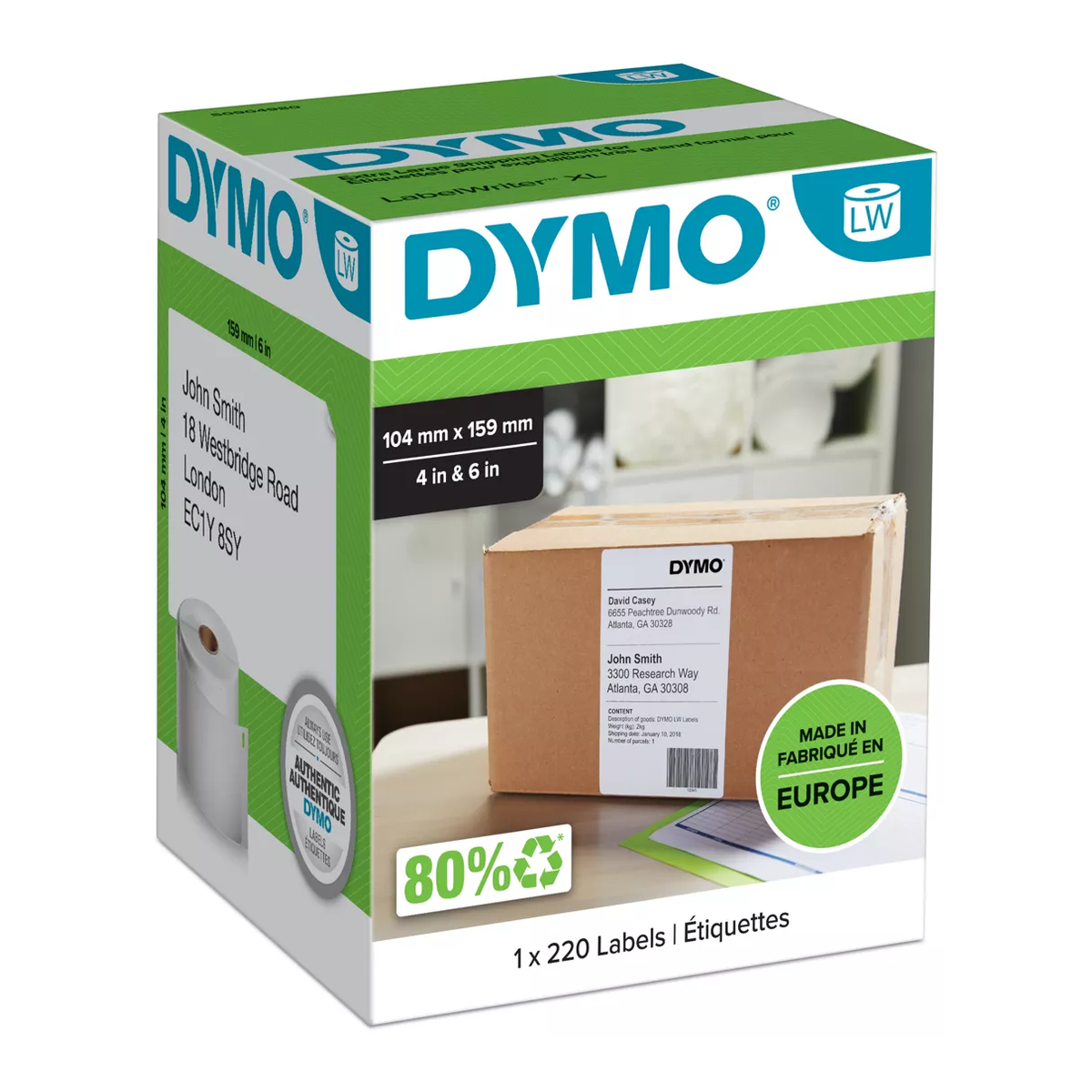 Dymo LW XXL label for 4XL/5XL printers 104 x 159mm