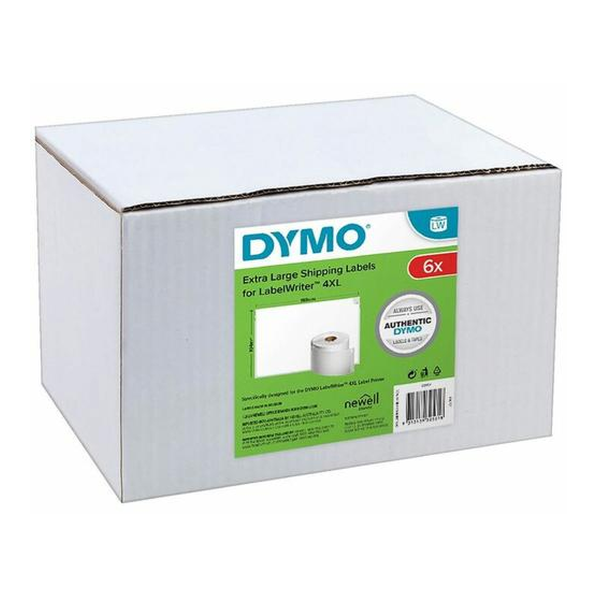 Dymo LW XXL label for 4XL/5XL printers 104 x 159mm Value pack 6 pcs