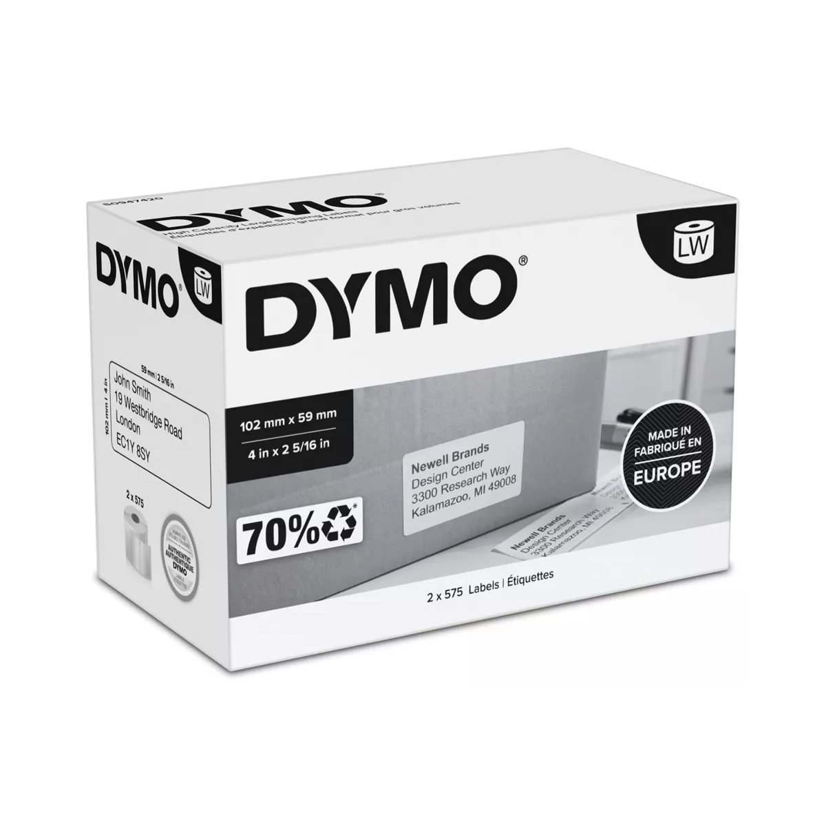 Dymo LW HIGH-CAPACITY LABELS 102×59 mm (for 4XL model)