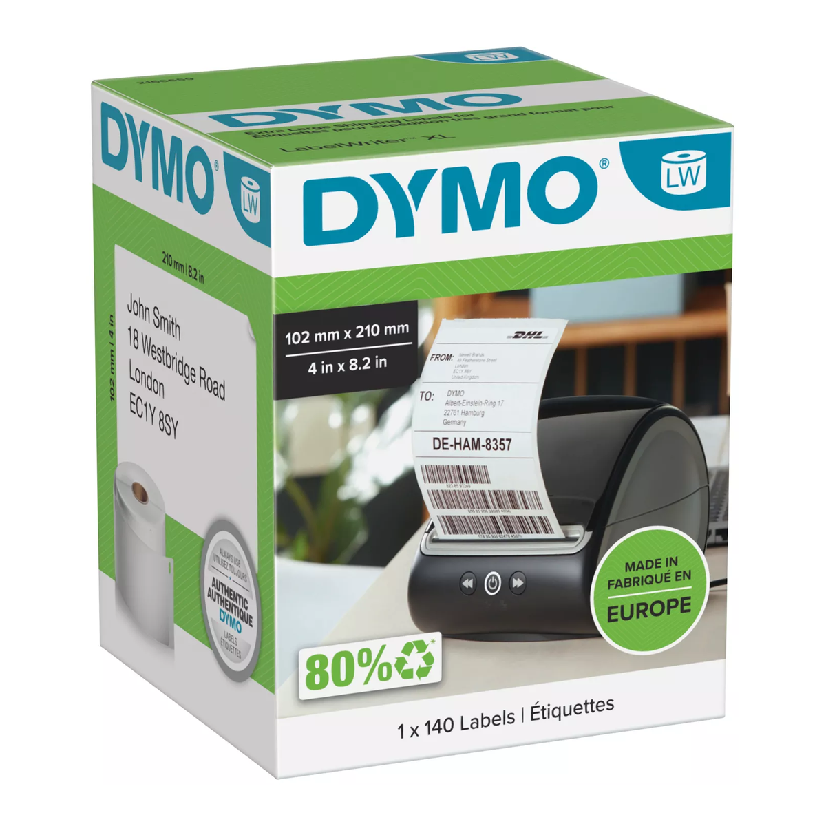 Dymo DHL LW label 102MM X 210MM
