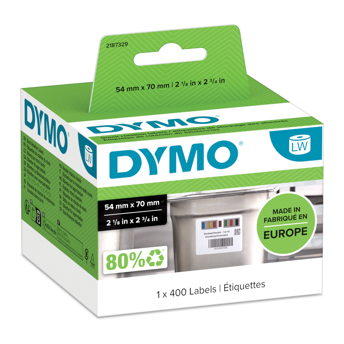 Dymo INVENTORY ROTATION LABEL 70x 54mm