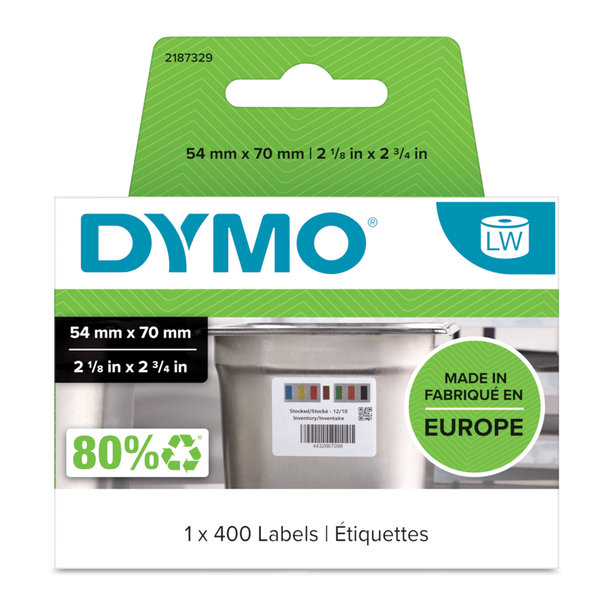 Dymo INVENTORY ROTATION LABEL 70x 54mm