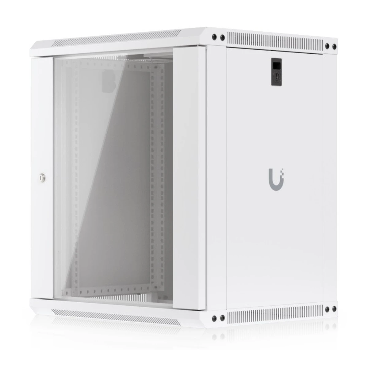 Ubiquiti 12U Rack Cabinet, Wall mount, 450mm, glass door