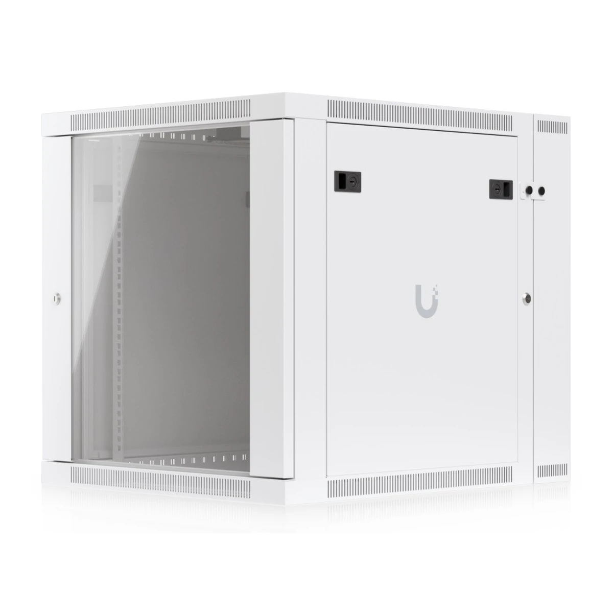 Ubiquiti Two-section 12U Rack Cabinet, Wall mount, 700mm, glass door