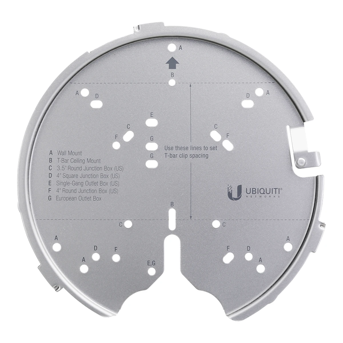Ubiquiti U-PRO-MP – Versatile mounting system for UAP-AC-PRO, UAP-AC-HD, UAP-AC-SHD, and above