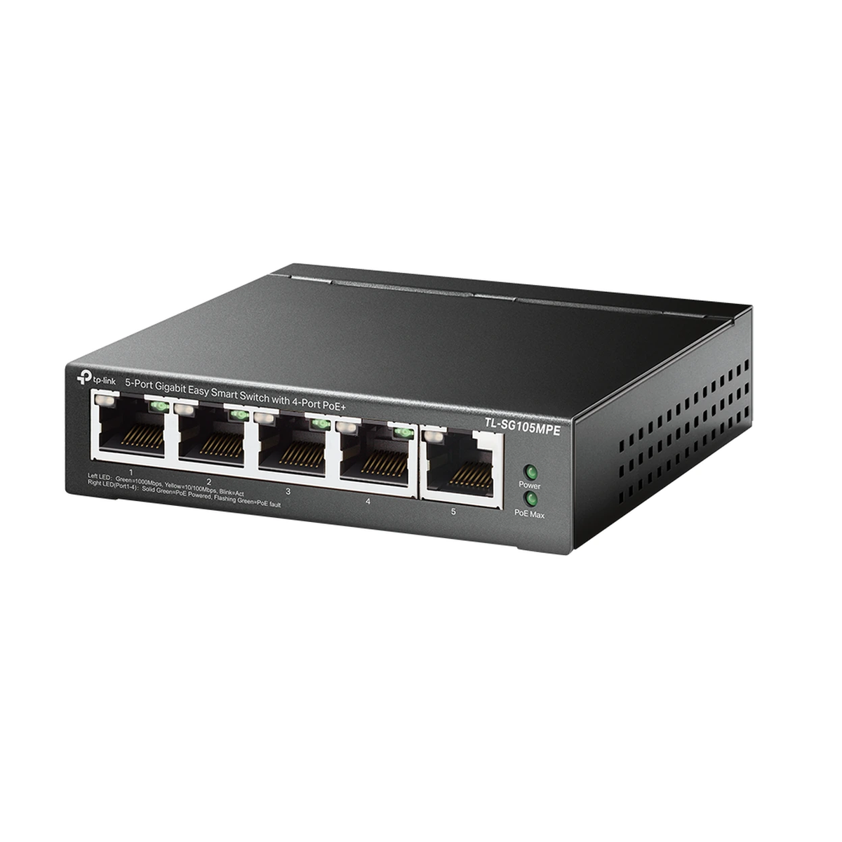 TP-Link SG105MPE – 5 Port Gigabit Smart Switch (4 Port PoE+ 65W)