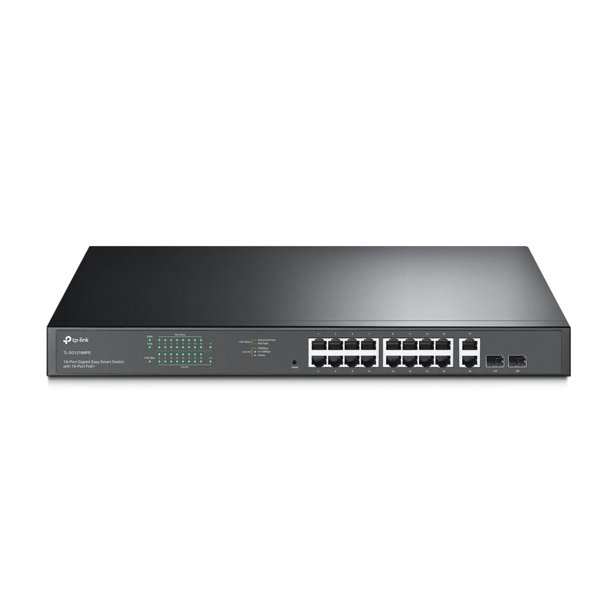TP-Link JetStream SG1218MPE – 18-Port Gigabit PoE Smart Switch (16-Port PoE+ 250W)