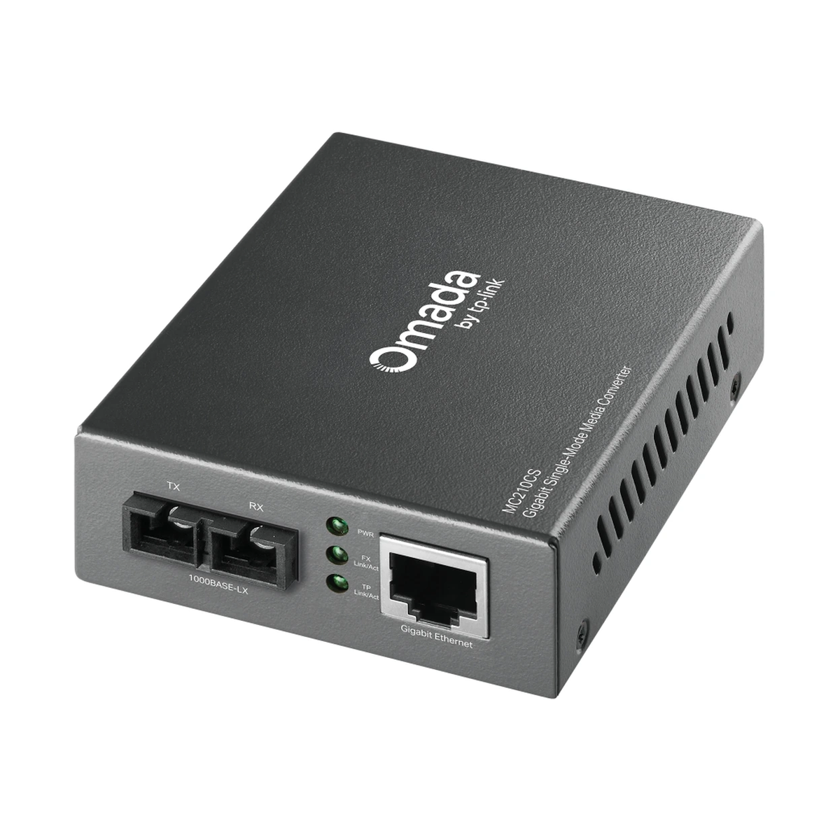 TP-Link 1000M RJ45 to 1000M single-mode SC fiber Converter, Full-duplex, up to 15Km, switching power adapter