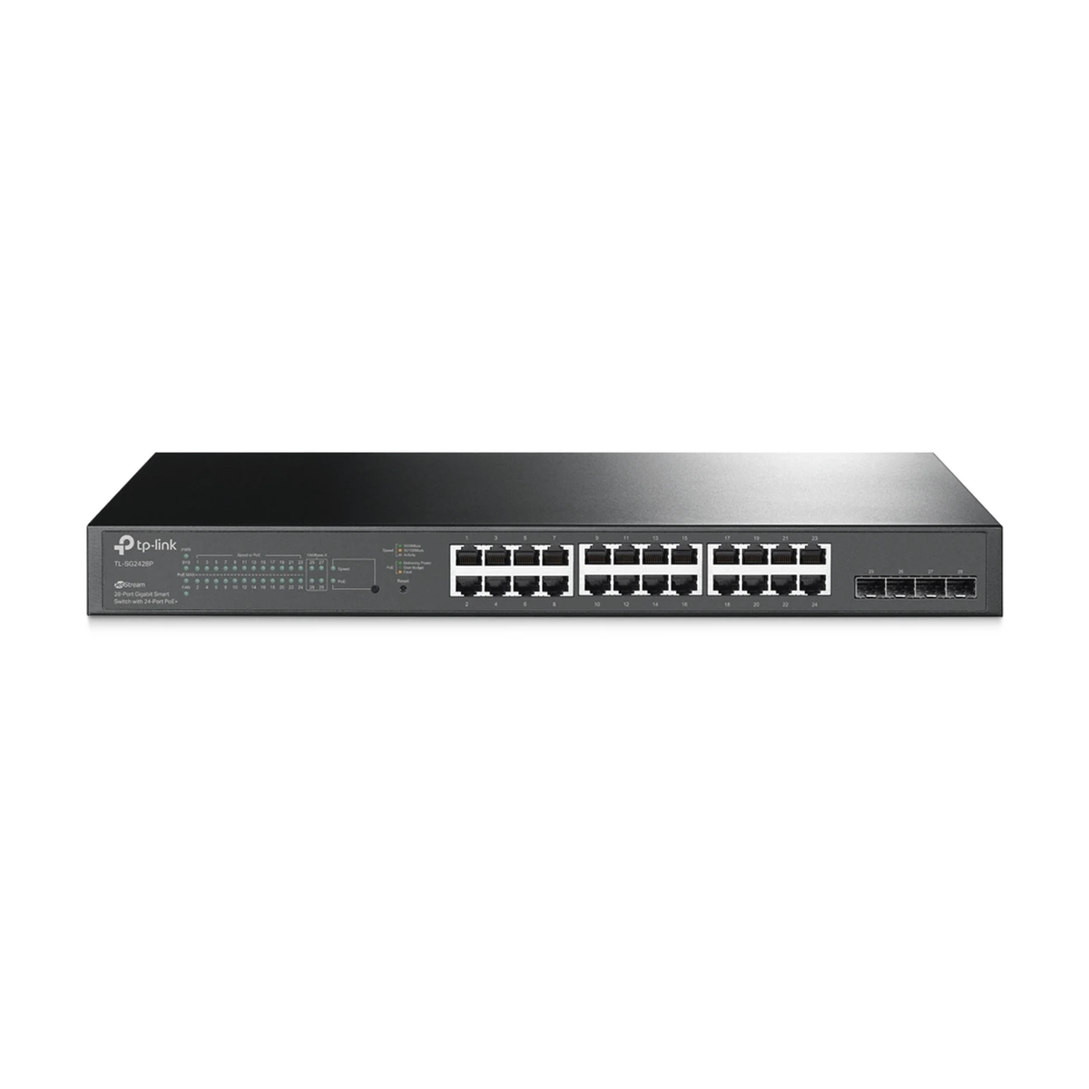 TP-Link Omada 28-Port PoE+ Gigabit Smart Switch with 4 SFP Slots — 250 W PoE Power