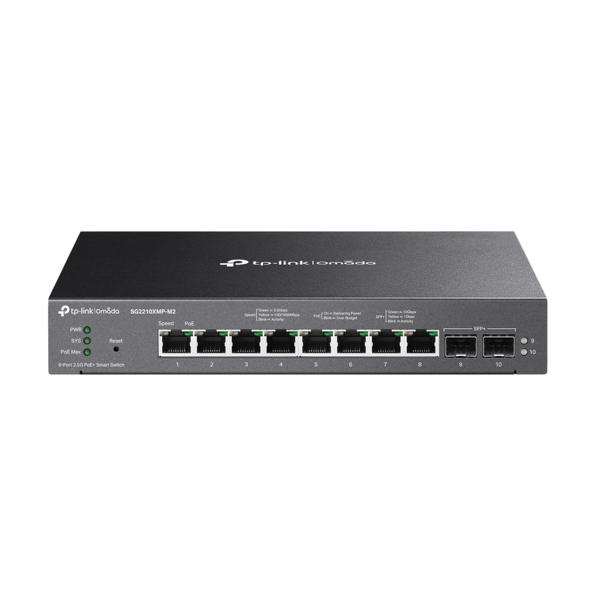 TP-Link Omada 8-Port 2.5GBASE-T and 2-Port 10GE SFP+ Smart Switch with 8-Port PoE+