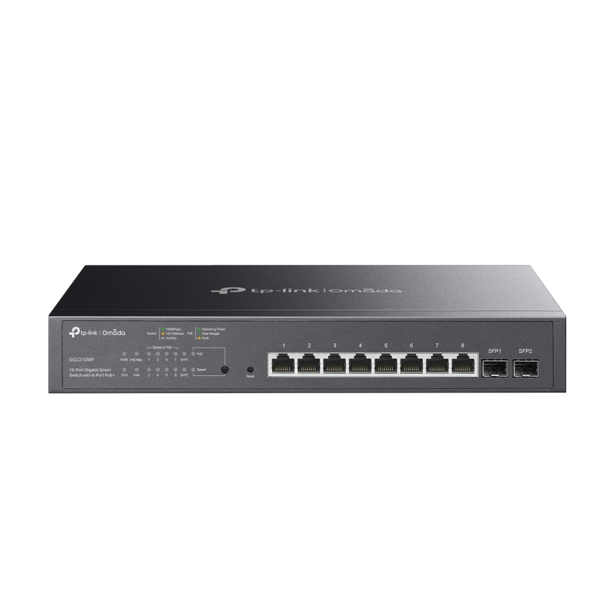 TP-Link JetStream™ 10-Port Gigabit Smart Switch with 8-Port PoE+ — 150 W PoE Power
