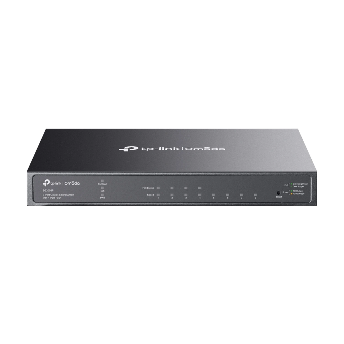 TP-Link JetStream™ 8-Port Gigabit Smart Switch with 4-Port PoE+ — 62 W PoE Power