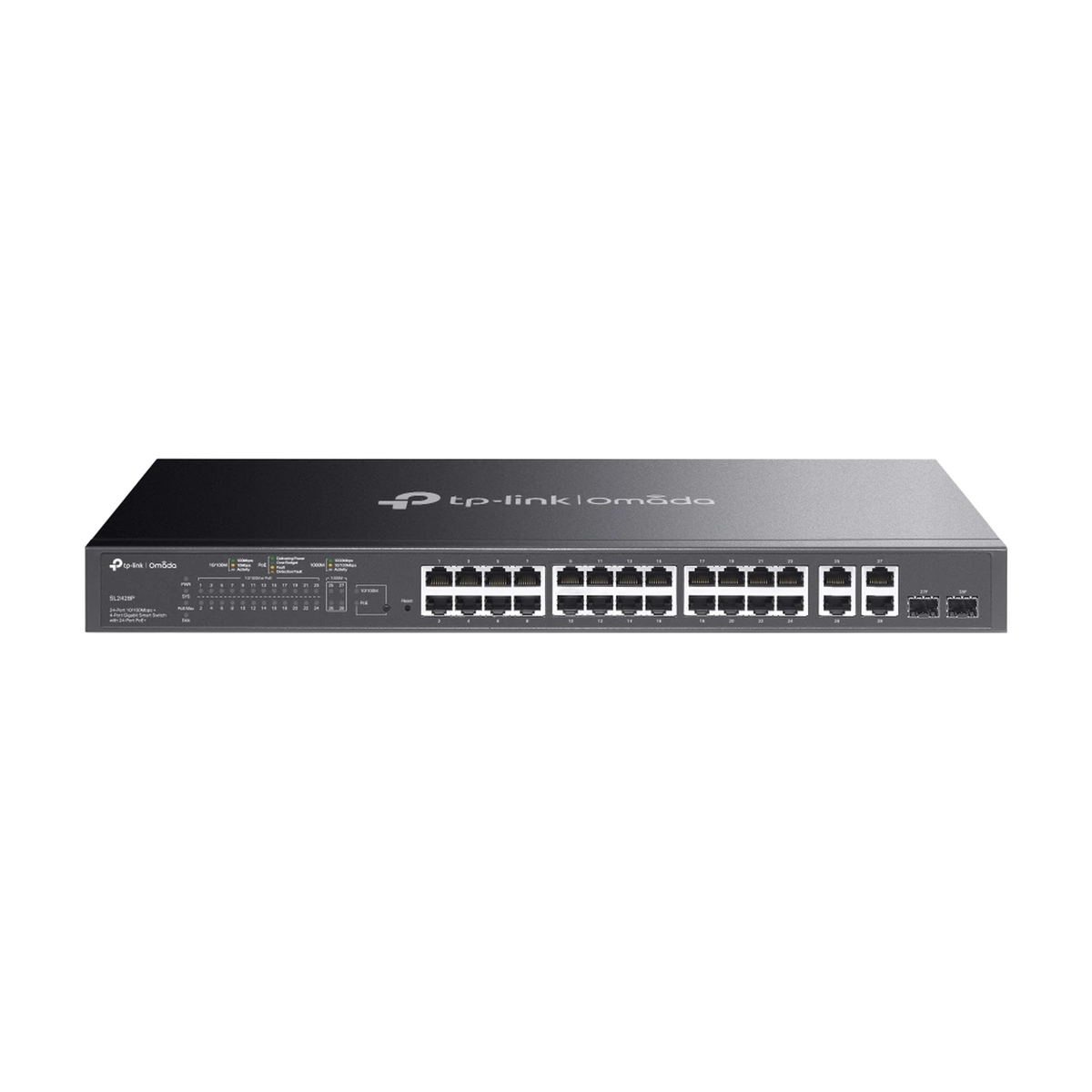 TP-Link JetStream™ 24-Port 10/100 Mbps + 4-Port Gigabit Smart Switch with 24-Port PoE+