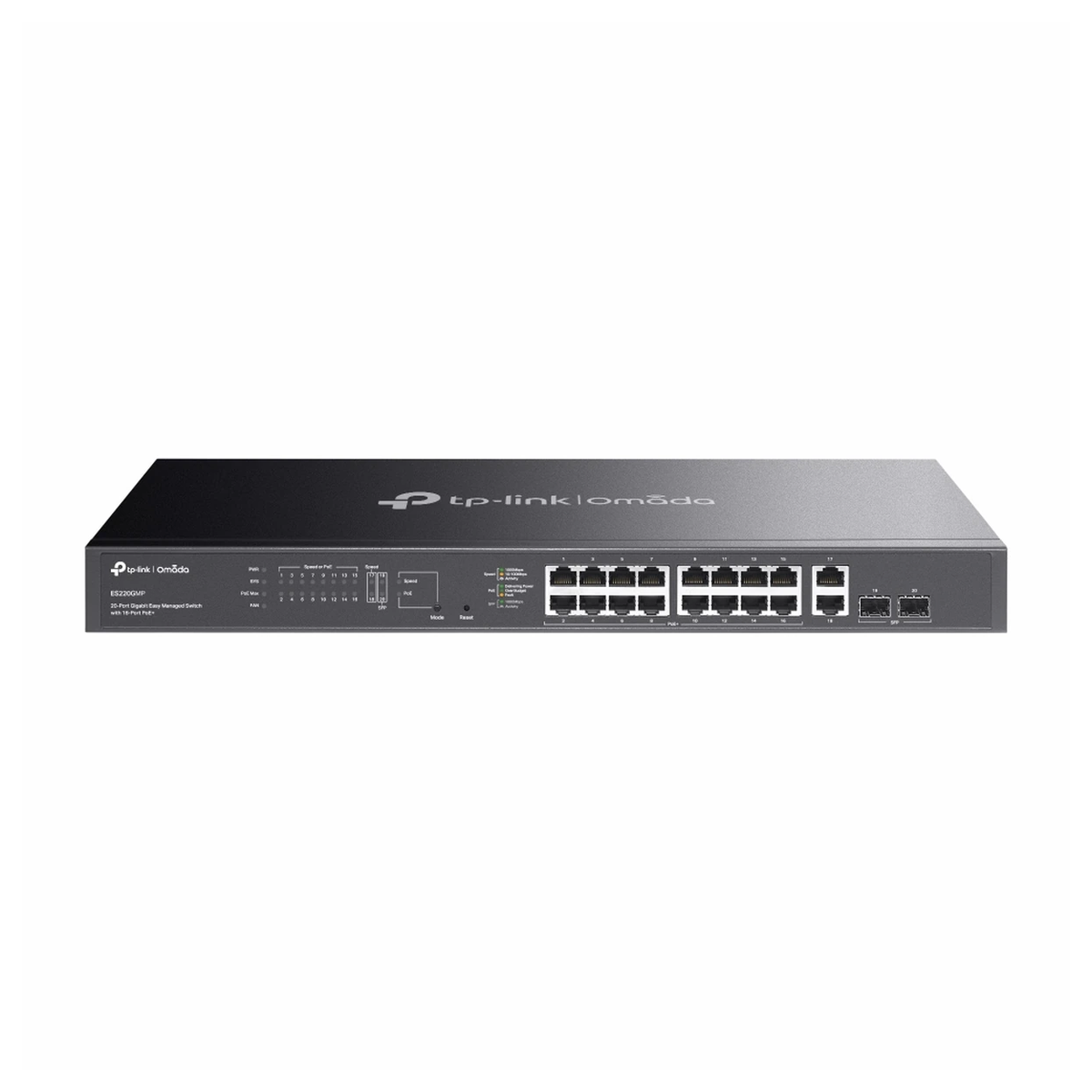 TP-Link Omada 20-Port Gigabit Easy Managed Switch with 16-Port PoE+ (ES220GMP)