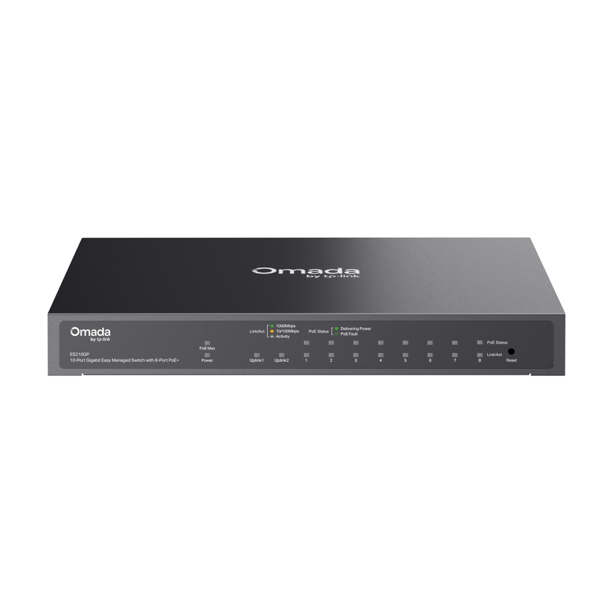 TP-Link Omada 10-Port Gigabit Easy Managed Switch with 8-Port PoE+ (ES210GP)