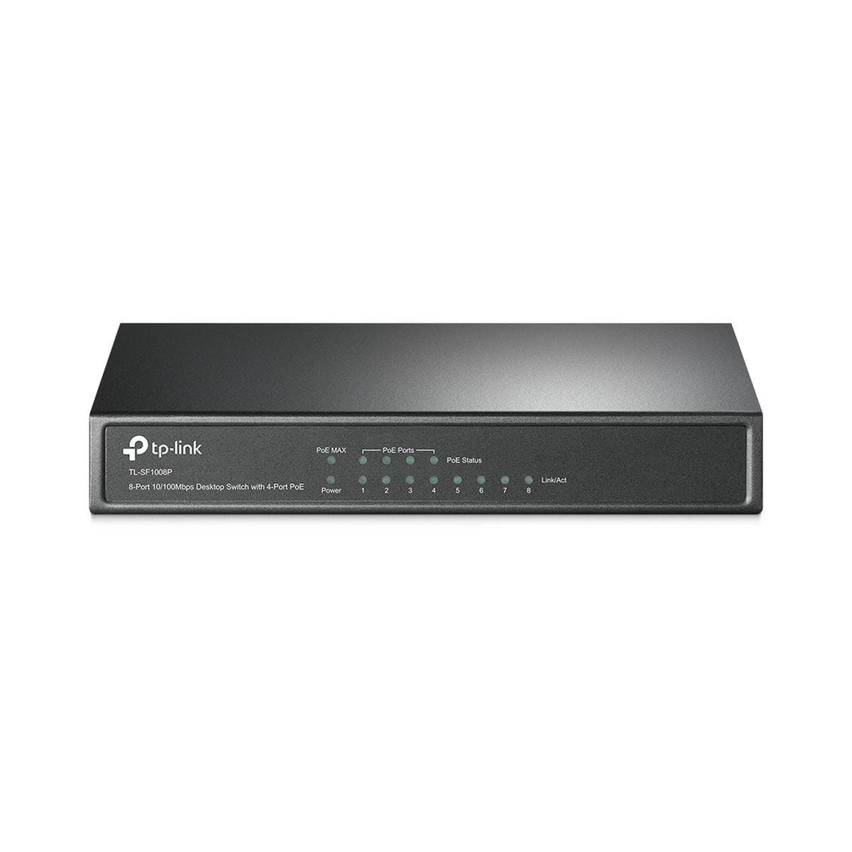 TP-Link 8-Port 10/100 Mbps Desktop Switch with 4-Port PoE+ — 66 W PoE Power